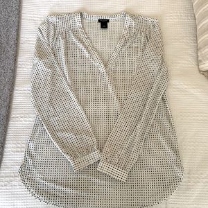 Ann Taylor Black and White Blouse